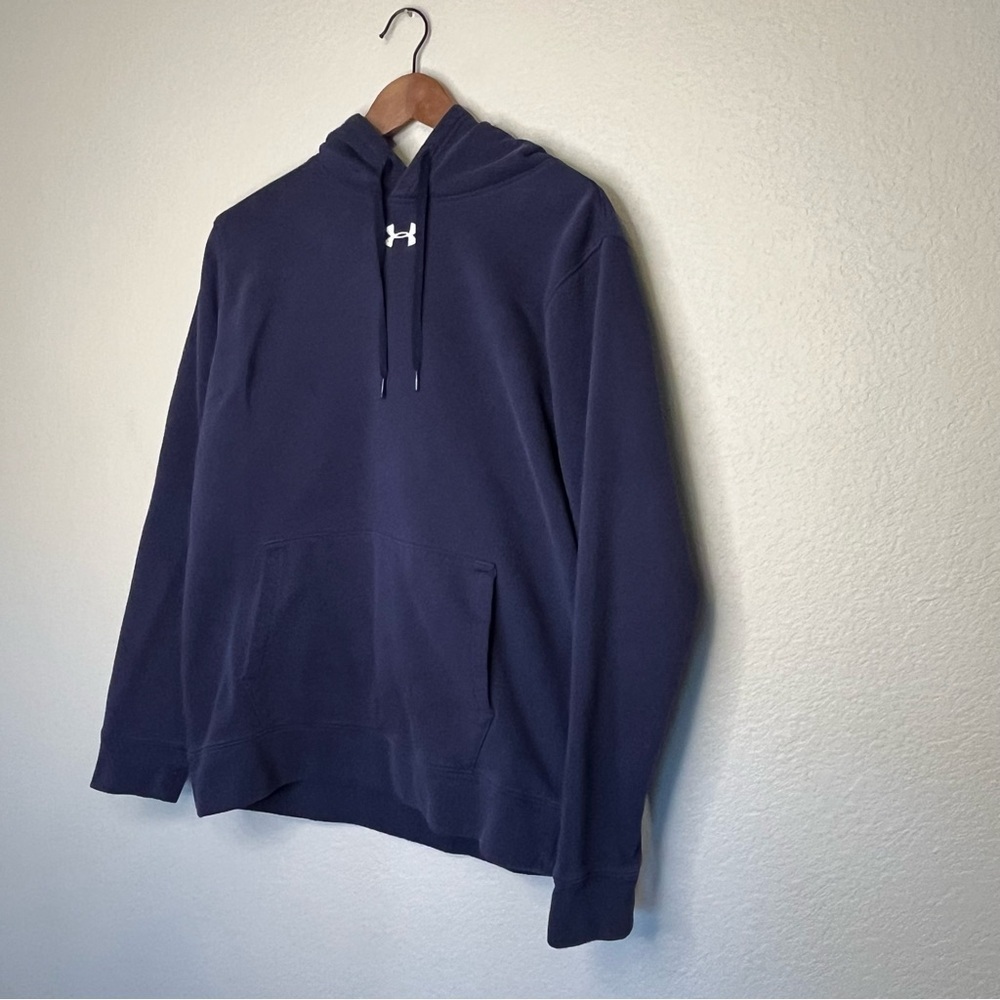 Under Armour Blue With White Logo Hoodie Men's Large - Picture 8 of 14